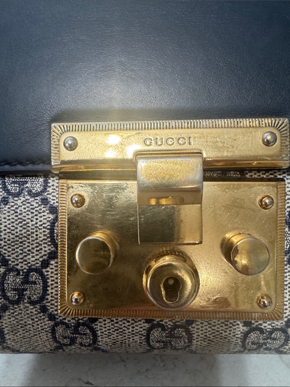 Gucci tri colored padlock shoulder/crossbody bag with Dusty - Picture 7 of 10